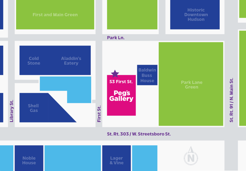 Peg's Gallery -- Location Map